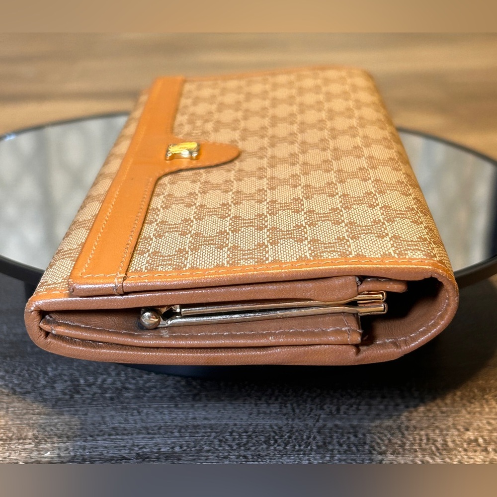 106. Celine Brown and Tan Macadam Wallet-COA - Picture 5 of 12